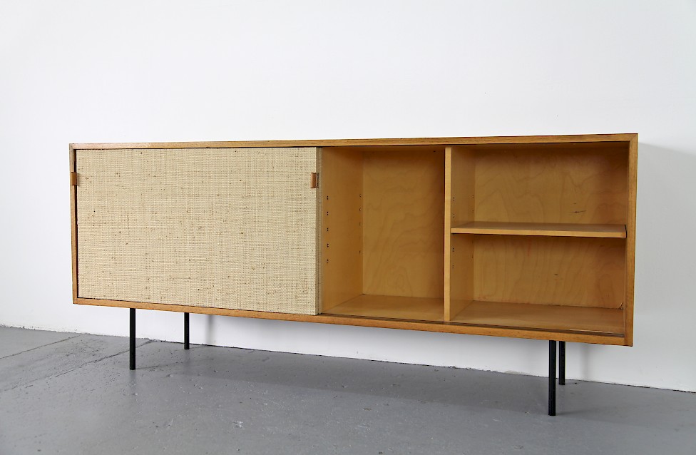 Walnut and Seegras Sideboard Model 116 by Florence Knoll for Knoll International Mid Century Modern_5