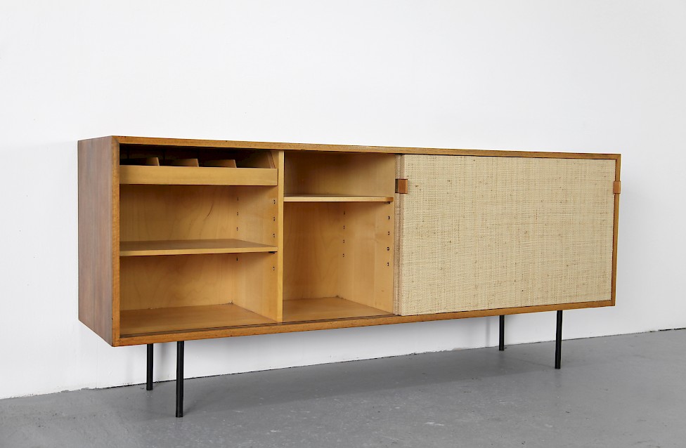 Walnut and Seegras Sideboard Model 116 by Florence Knoll for Knoll International Mid Century Modern_6