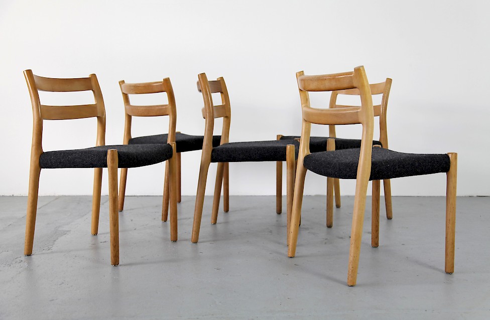 Danish Modern Oak Dining Chairs Mod. 84 by Niels O. Møller Denmark_8