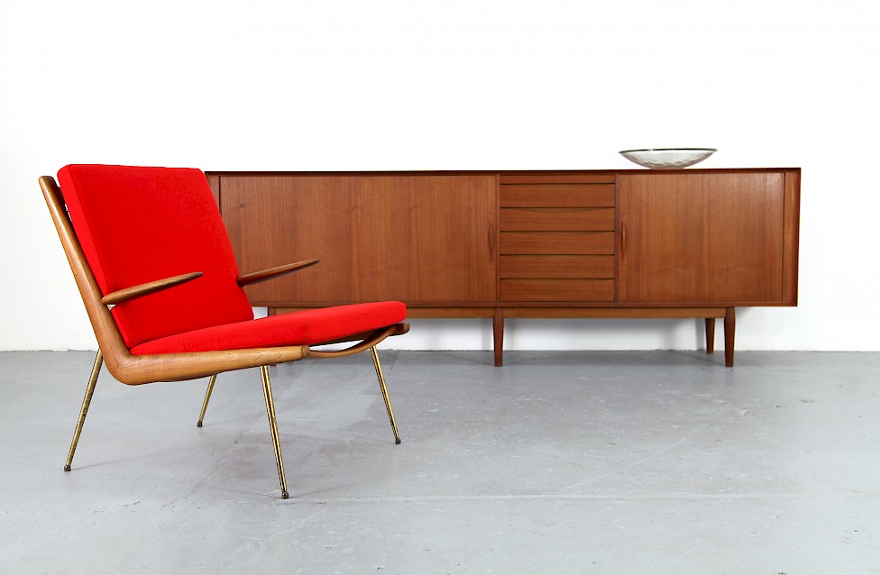 Danish Modern Teak Sideboard with rolling doors by Arne Vodder for Sibast Denmark_7