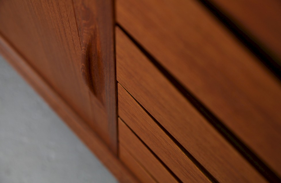 Danish Modern Teak Sideboard with rolling doors by Arne Vodder for Sibast Denmark_4