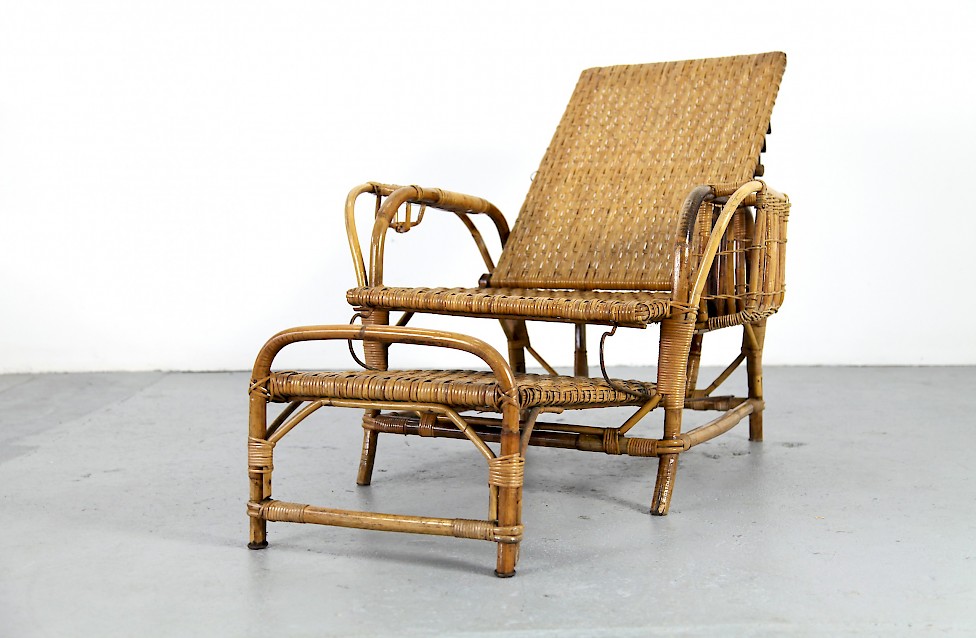 Bahaus Gartenliege aus Bambus und Rattan von Erich Dieckmann 1930-35 Deutschland_2