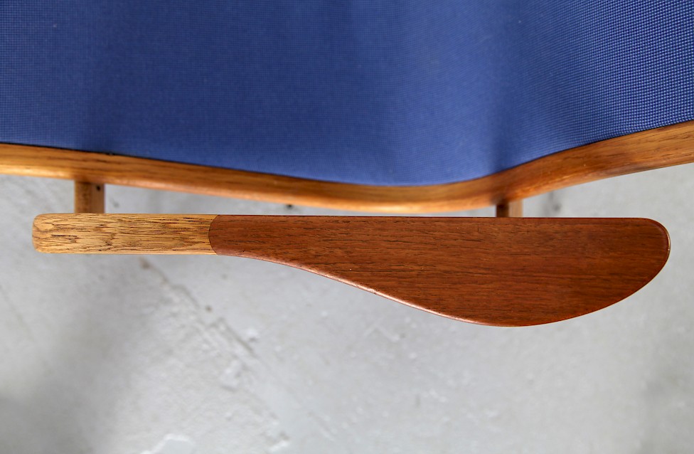 Scandinanian Modern Highback Lounge Chair Oak and Teak Lamino by Yngve Ektröm Sweden_6