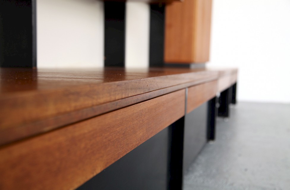 Regal System Teak und Resopal Mid Century Modern von Dieter Waeckerlin fuer Behr Moebel Deutschland_3
