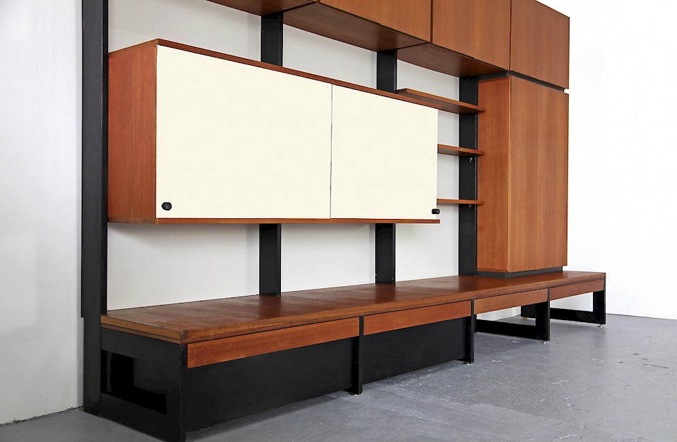 Regal System Teak und Resopal Mid Century Modern von Dieter Waeckerlin fuer Behr Moebel Deutschland_8
