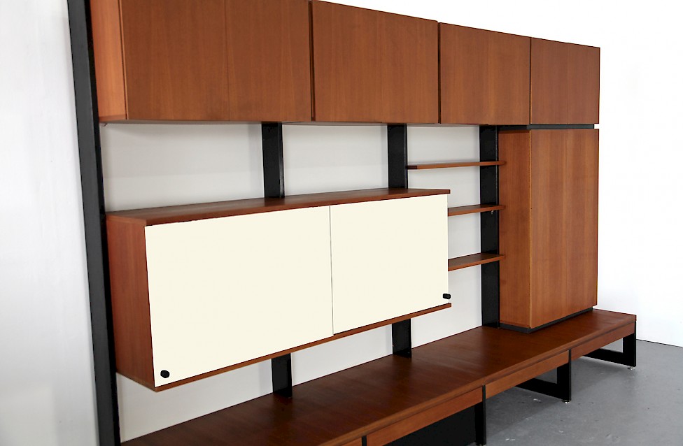 Regal System Teak und Resopal Mid Century Modern von Dieter Waeckerlin fuer Behr Moebel Deutschland_9
