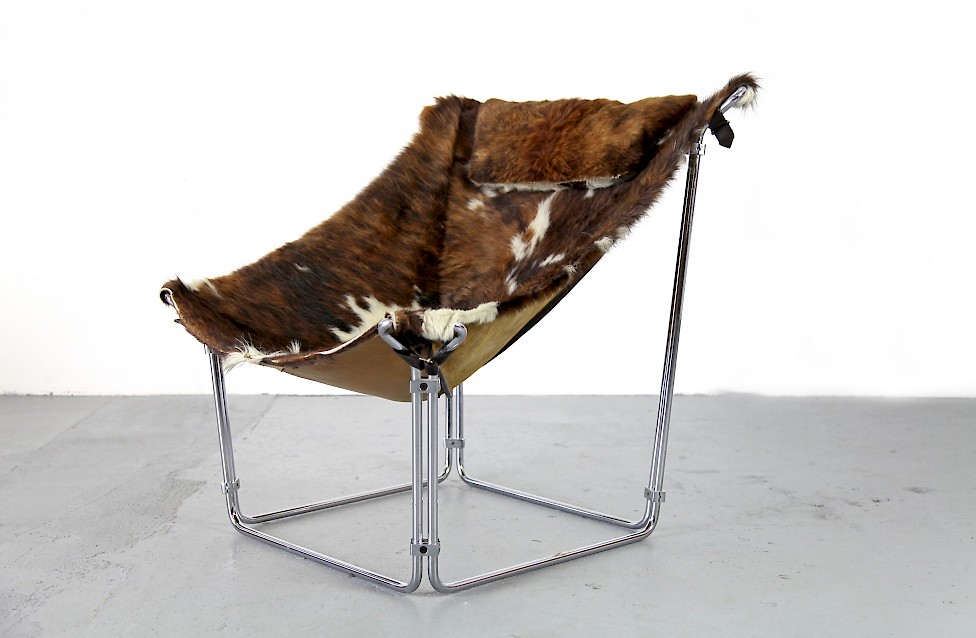 Cowhide Lounge Chair With Ottoman By Kwok Hoi Chan Adore Modern