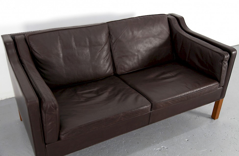 Danish Modern Design Classic Sofa Two Seater Mod 2212 by Borge Mogensen for Fredericia Denmark_9