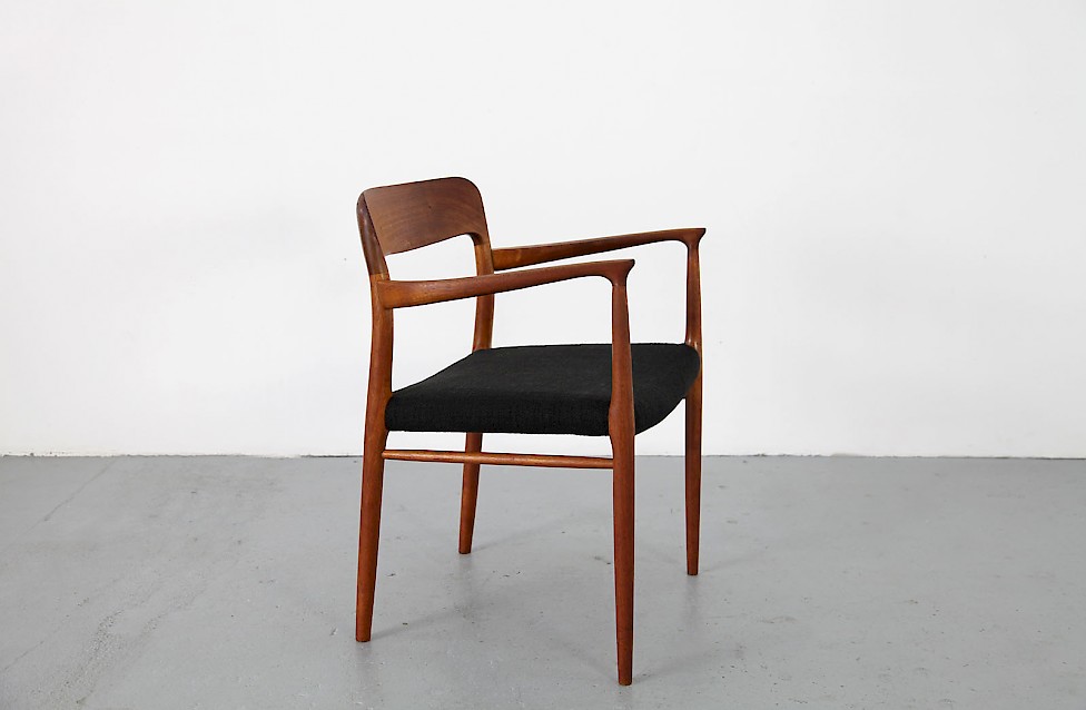 Filigree Teak Wood Dining Chairs from Denmark by Niels O Møller with new upholstery fabric_4