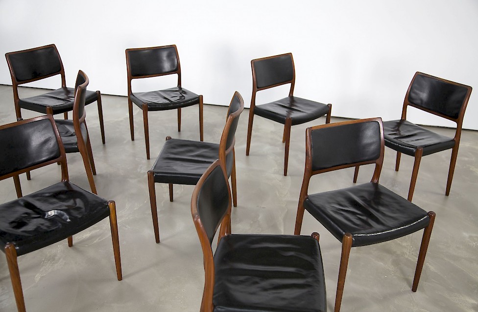 Ten Chairs Mod. 80 by Niels O. Møller