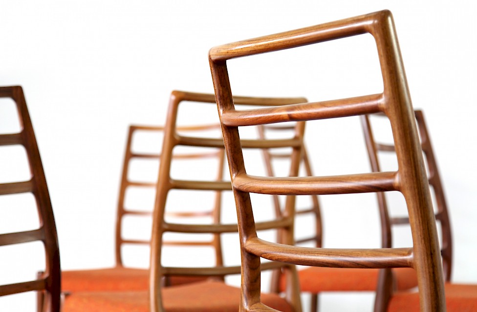 8 Chairs Mod. 82 by Niels O. Møller