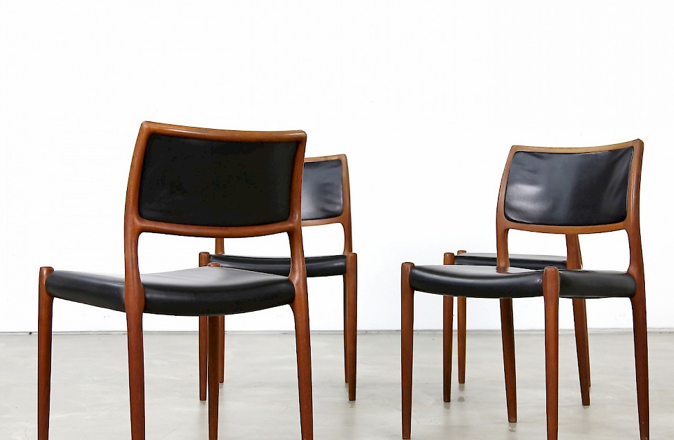 Set of Four Niels Møller Teak Chairs