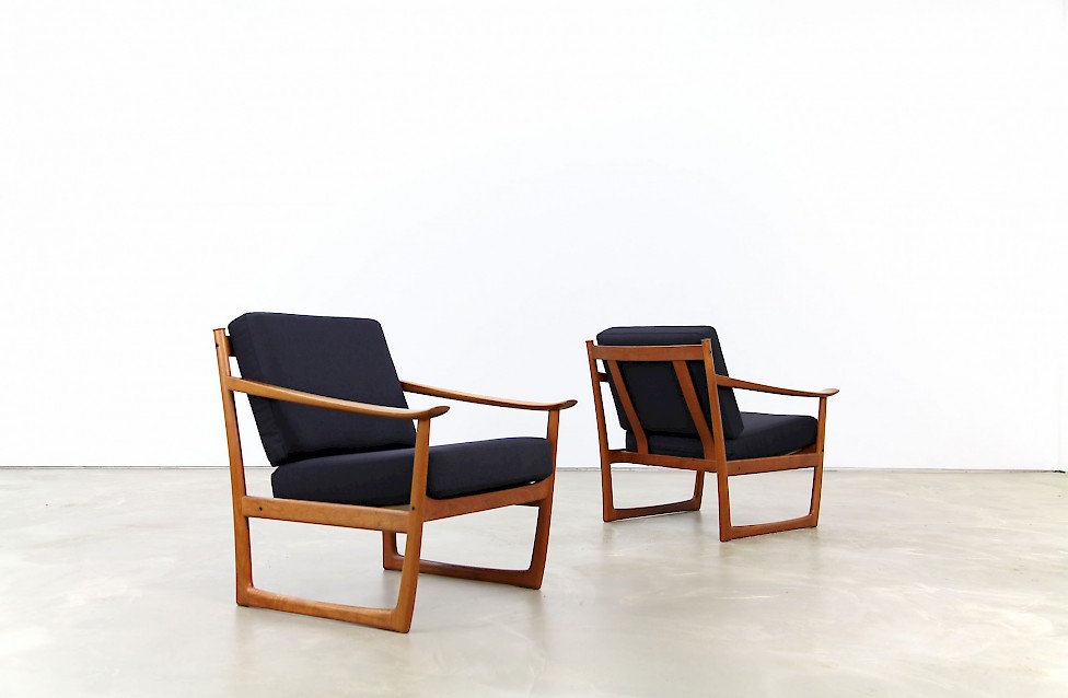 Pair of Easy Chairs by Peter Hvidt & Orla Mølgaard Nielsen