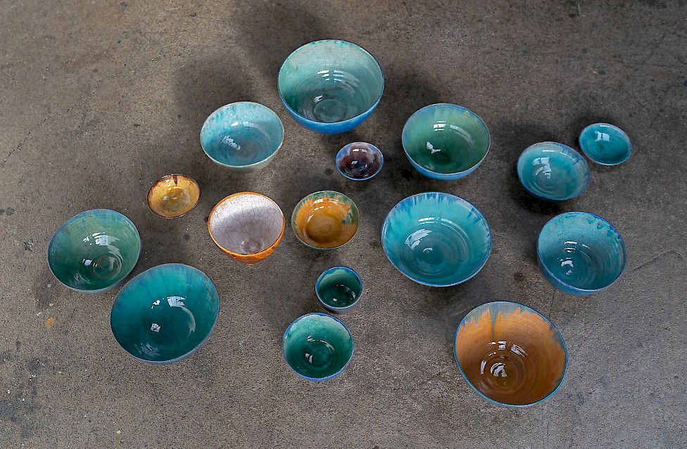 Set of various Pottery Bowls