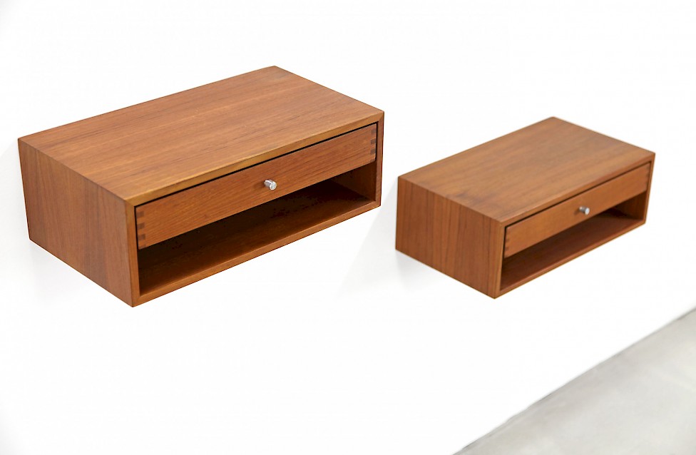 Set of Two Teak Wall Consoles by Kai Kristiansen