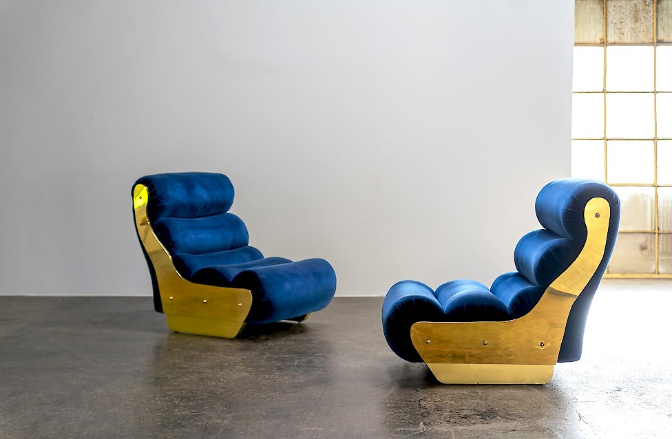Paar Lounge Sessel aus Italien