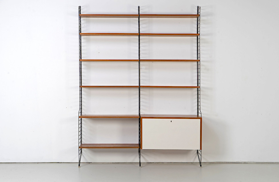 Wall-Mounted String Shelf by Kajsa & Nils "Nisse" Strinning