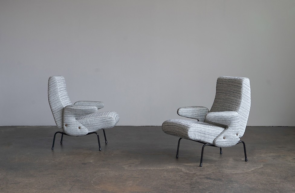 Two Lounge Chairs "Delfino" by Erberto Carboni